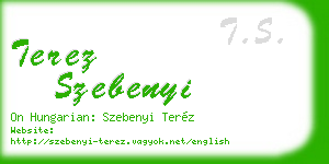 terez szebenyi business card